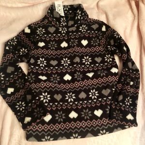 Fleece Sweater with hearts